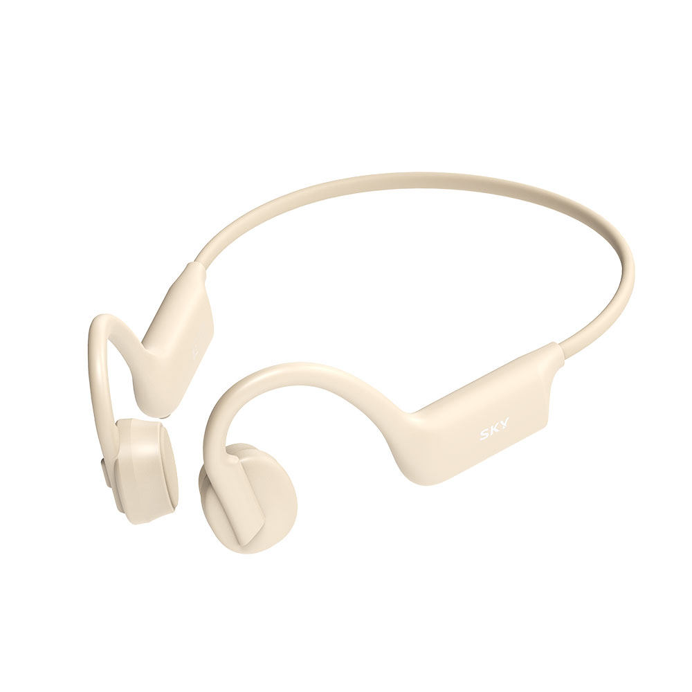 핏 바이브 골전도 무선 블루투스 헤드셋 생활방수 크림 베이지 제품 이미지