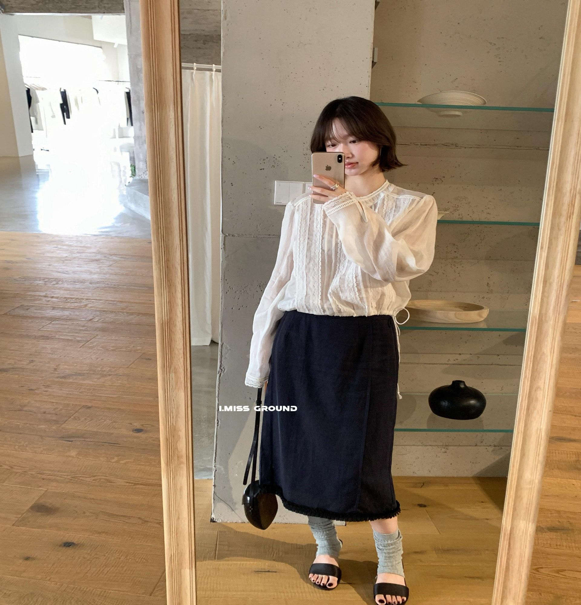 미혼남녀의효율적만남 한지민 블라우스 이의영 코디 여성 프렌치 셔츠 봄 패션 옷 - 상세 이미지 5