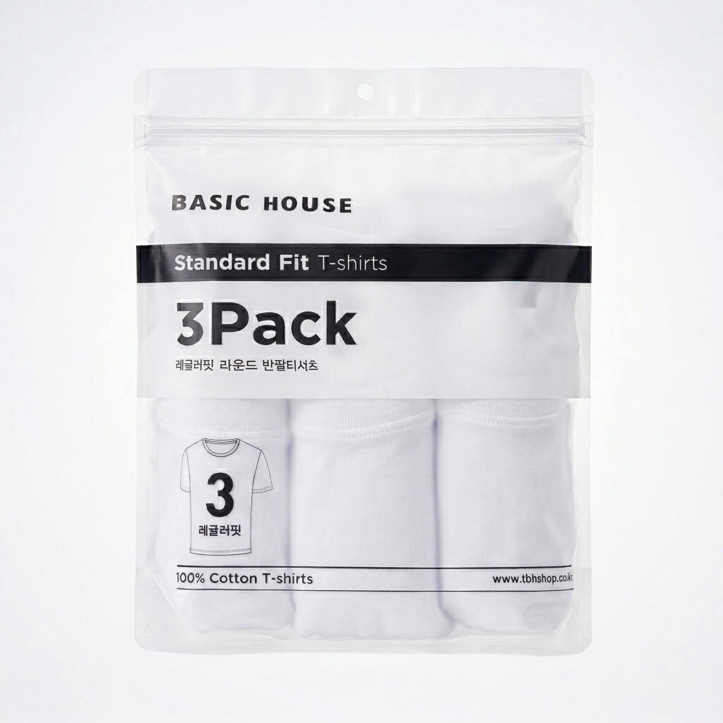 베이직하우스 면 30수 뉴스탠다드 레귤러핏 무지 라운드 반팔 티셔츠 3팩 가격 비교 BASIC HOUSE 베이직하우스 면 30수 뉴스탠다드 레귤러핏 무지 라운드 반팔 티셔츠 3팩