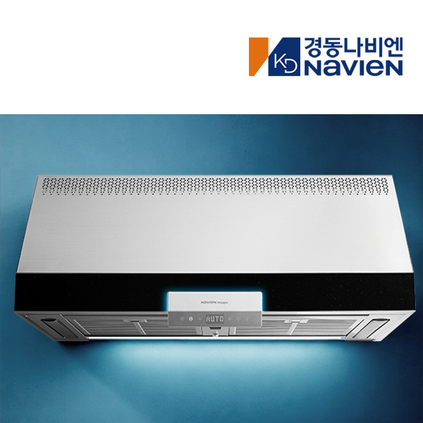 경동 나비엔매직 3D에어커튼 인덕션 가스렌지 연동 침니 후드(552) 실버블랙 - 메인 이미지