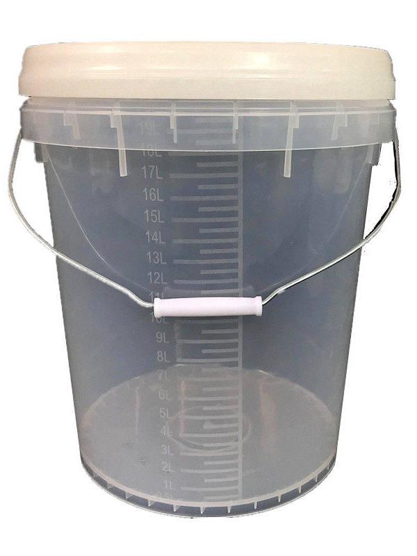 20L 눈금 물통 10L 5L 플라스틱 밸브 수도꼭지물통 투명 - 상품 이미지