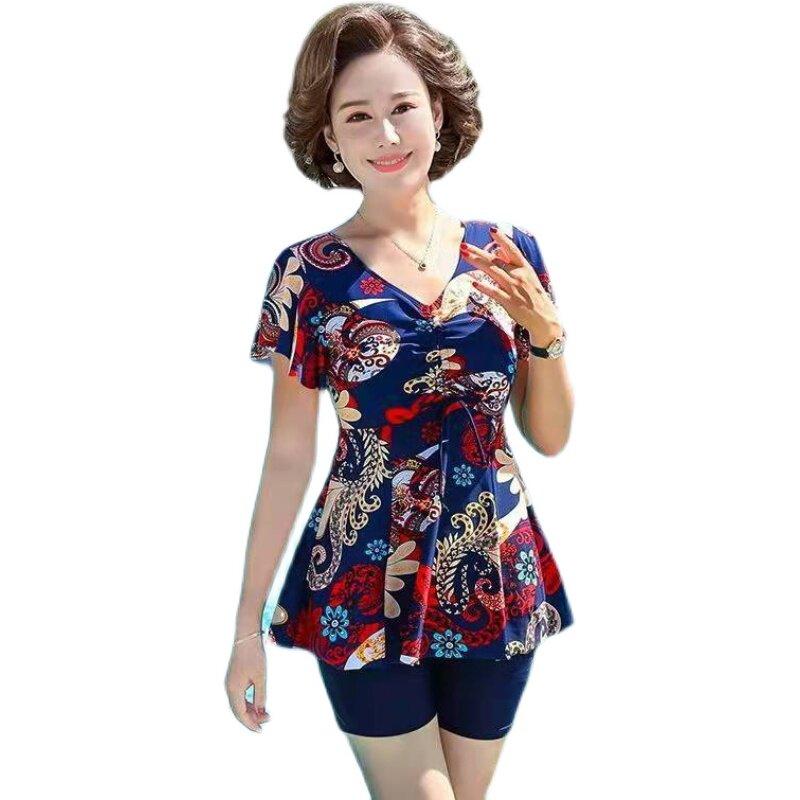 60대래쉬가드 할머니 중년레쉬가드 엄마 아줌마 부모님수영복 - 상세 이미지 5