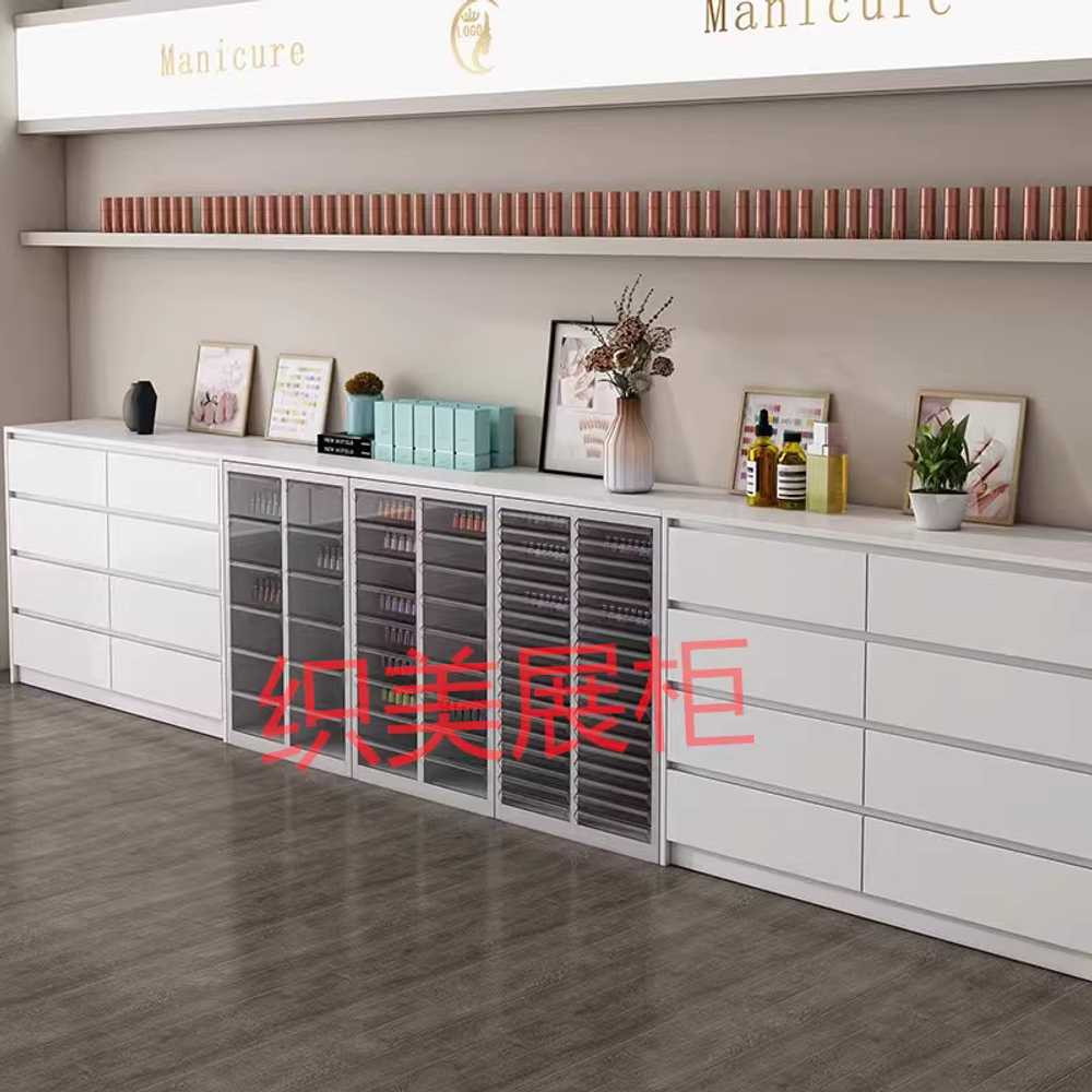 네일 서랍장 정리 뷰티샵 매니큐어 용품 보관 수납장 100cm 이미지 6