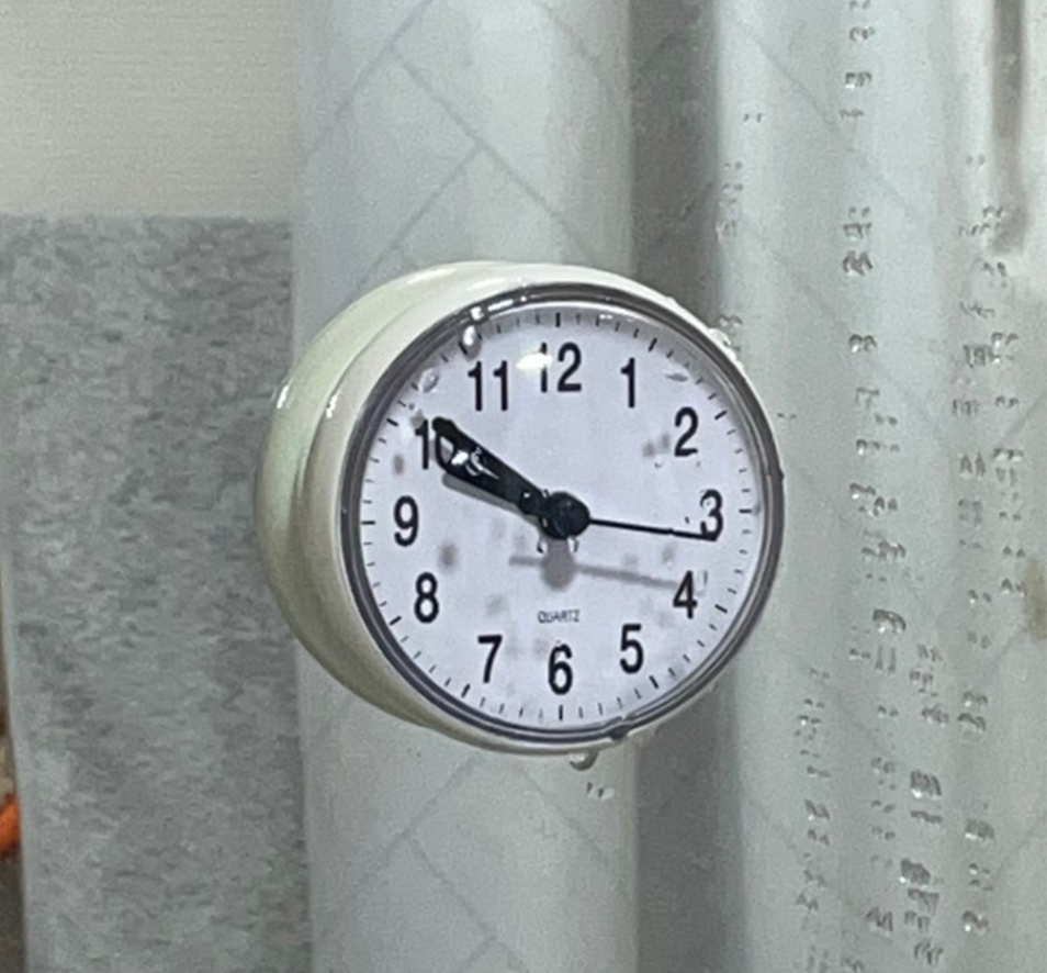 무소음 흡착 화장실 방수 시계 욕실 목욕탕 수영장 주방 - 상세 이미지 4