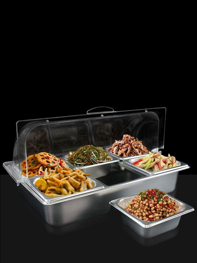 반찬 냉장고 셀프바 보온 미니 소형 밧드 식당 샐러드 토핑 신선 뷔페 김밥 - 상품 이미지