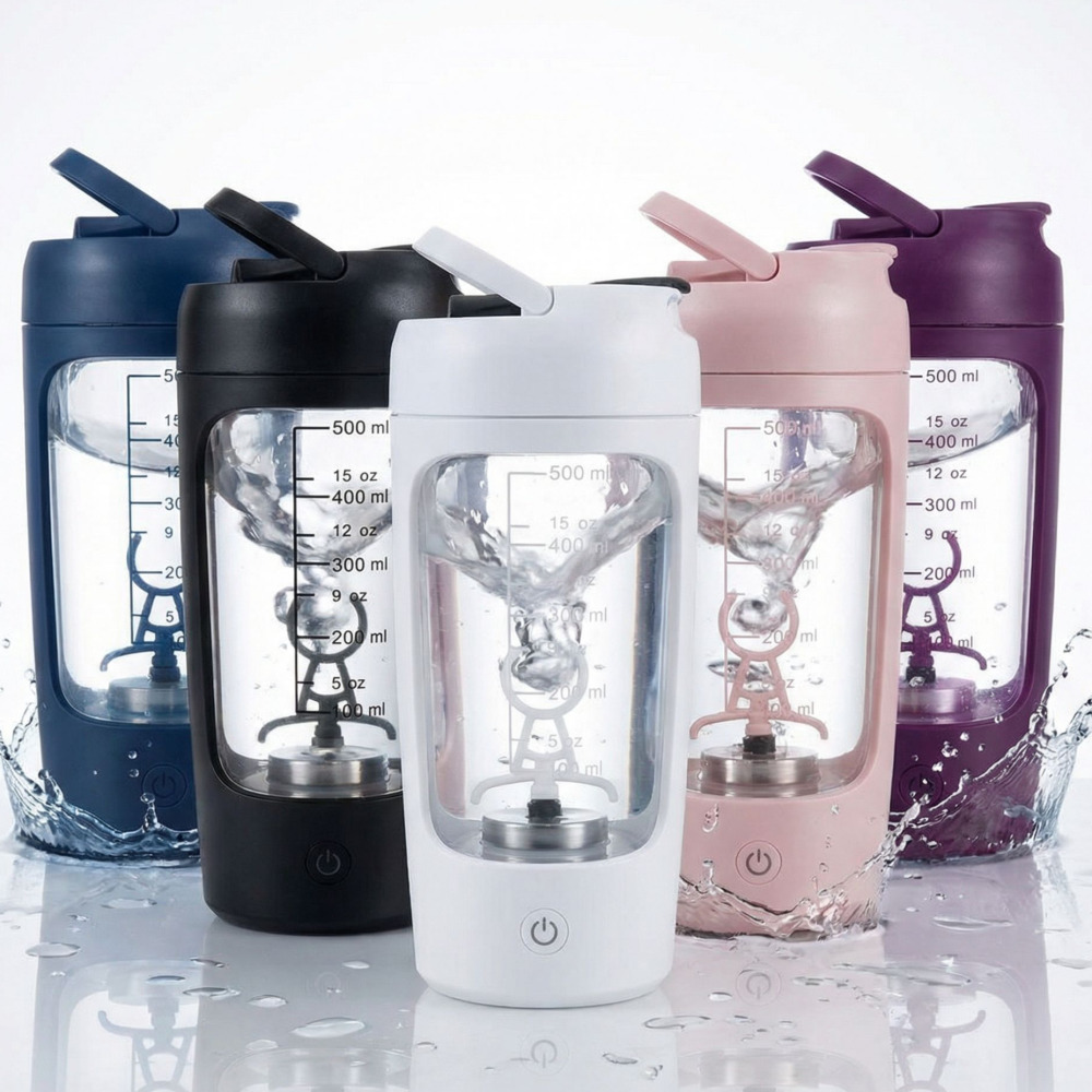 트라이탄 물병 눈금 쉐이커통 보틀 블렌더 헬스 프로틴 단백질 스포츠 전동 650ml - 상품 이미지