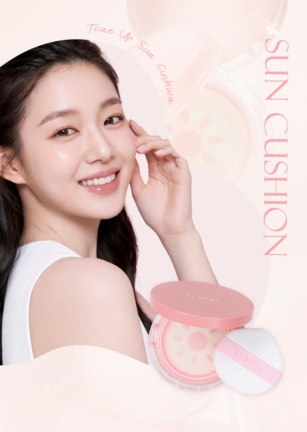 ELROEL Strawberry Milk Tone-up Sun Cushion - description 8