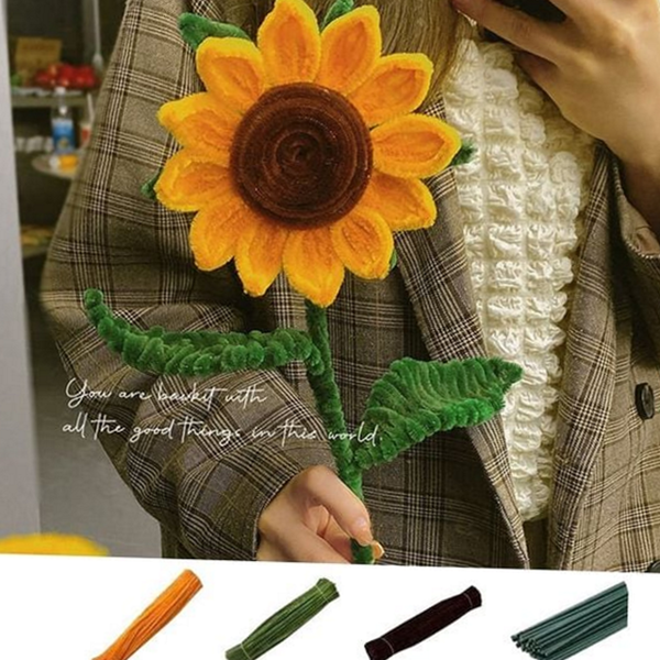 초보용 diy 뜨개 키트 실뜨개 뜨개 해바라기 손뜨개 패키지 - 상품 이미지