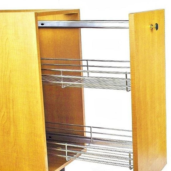 인출식 싱크대 양념 선반 레일 주방 양념 수납 정리대 3단 - 상품 이미지