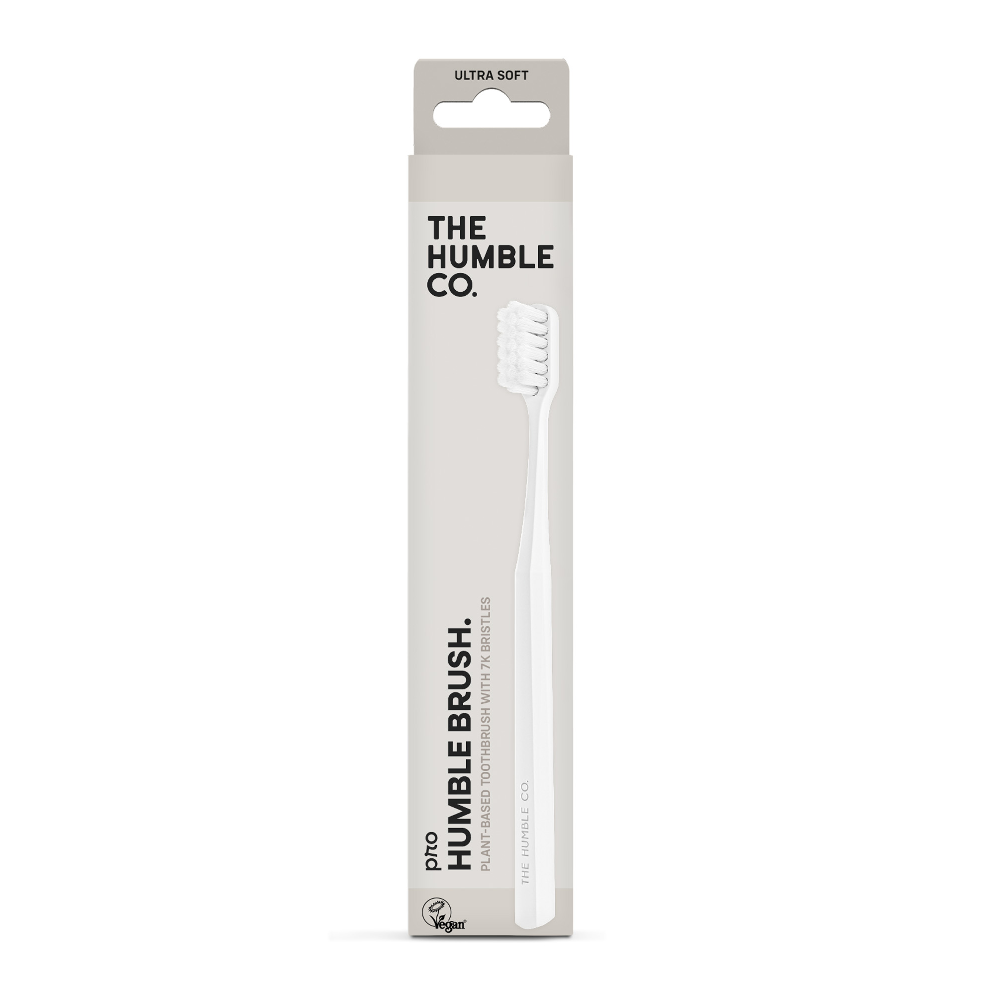 친환경 재질 PLA 100% 생분해  더험블코 험블브러쉬 비건 칫솔  PRO 7K bristles BPA프리 화이트, 1개입, 1개 - 상품 이미지
