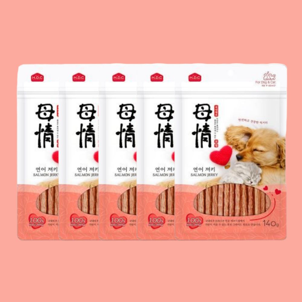 아스쿠 모정 강아지 져키 노즈워크간식 연어, 140g, 5개 - 상품 이미지