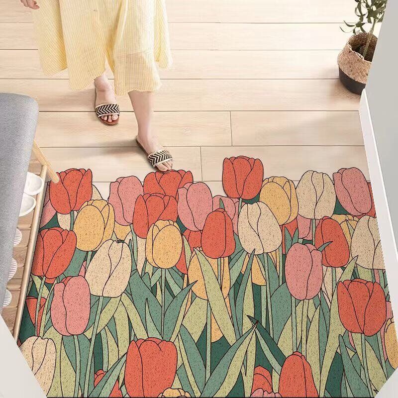 현관매트 코일 바닥 아파트 출입구 바닥 미끄럼방지 따뜻한 블루 80x80cm - 상세 이미지 5