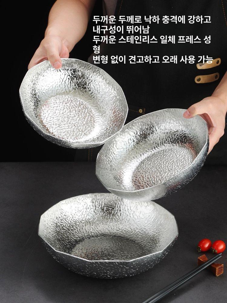 일본 전골냄비 샤브냄비 흑백요리사 최강록 그릇 스테인리스 면기 냉면기 물결 - 상세 이미지 3