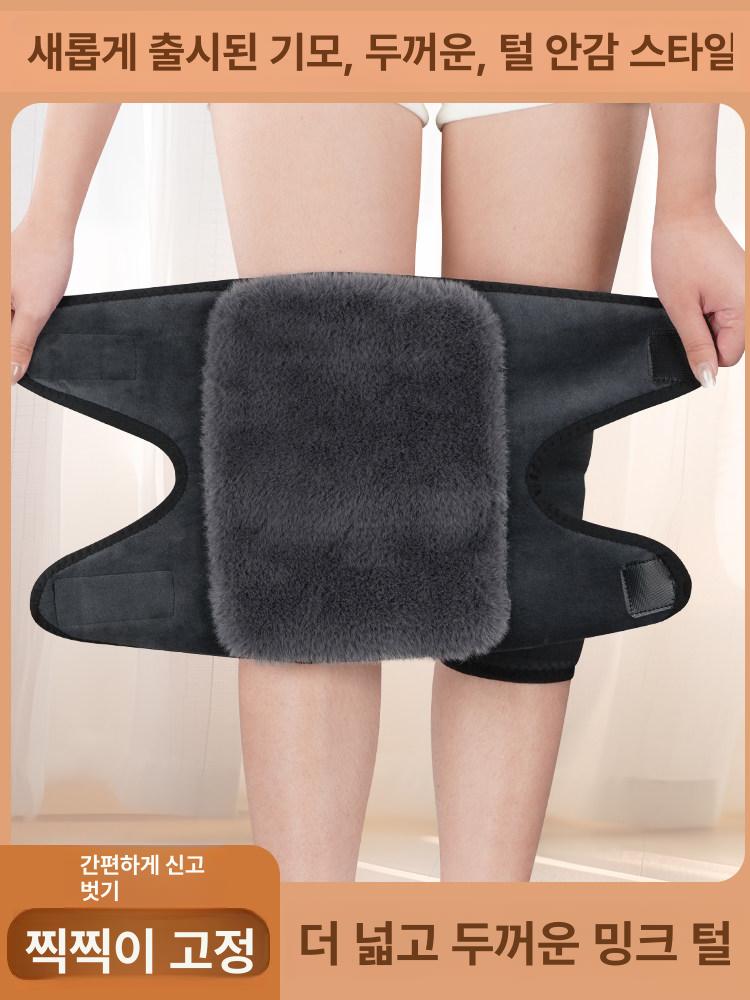 겨울 기모 무릎보호대 관절 방한 겨울용 무릎밴드 무릎보온대 - 상세 이미지 2