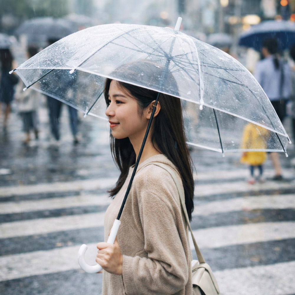 안전시야 비닐 투명 우산 일회용 답례품 판촉물 우산 - 상품 이미지