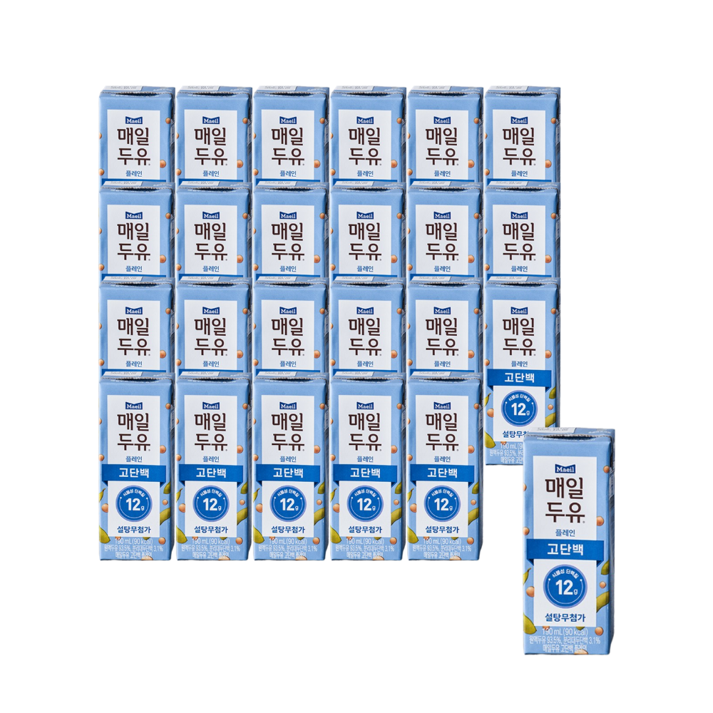 매일두유 고단백 플레인 두유 190ml x24팩 - 상품 이미지