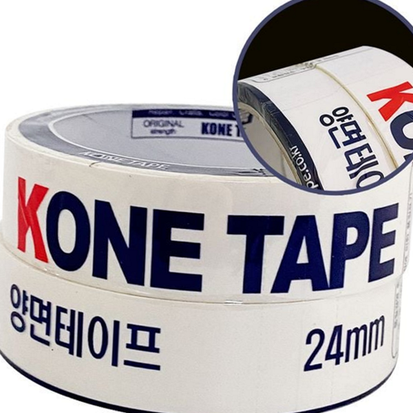 일반 종이 양면 테이프 강력 양면 테이프 24mm 문구용 다용도 - 상품 이미지