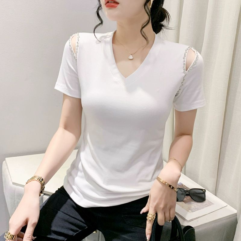 스포츠댄스복 라인 상의 밸리 사교 반팔 줌바 모던 방송 라틴댄스복 - 상세 이미지 5
