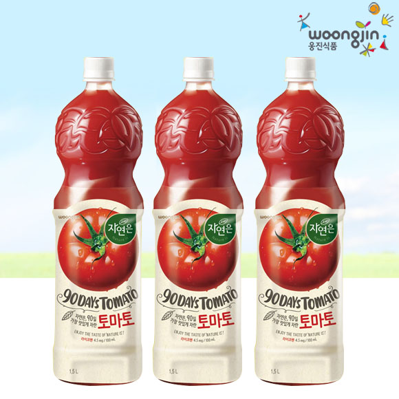 웅진식품 자연은 토마토 대용량 1.5L, 3개 - 상품 이미지