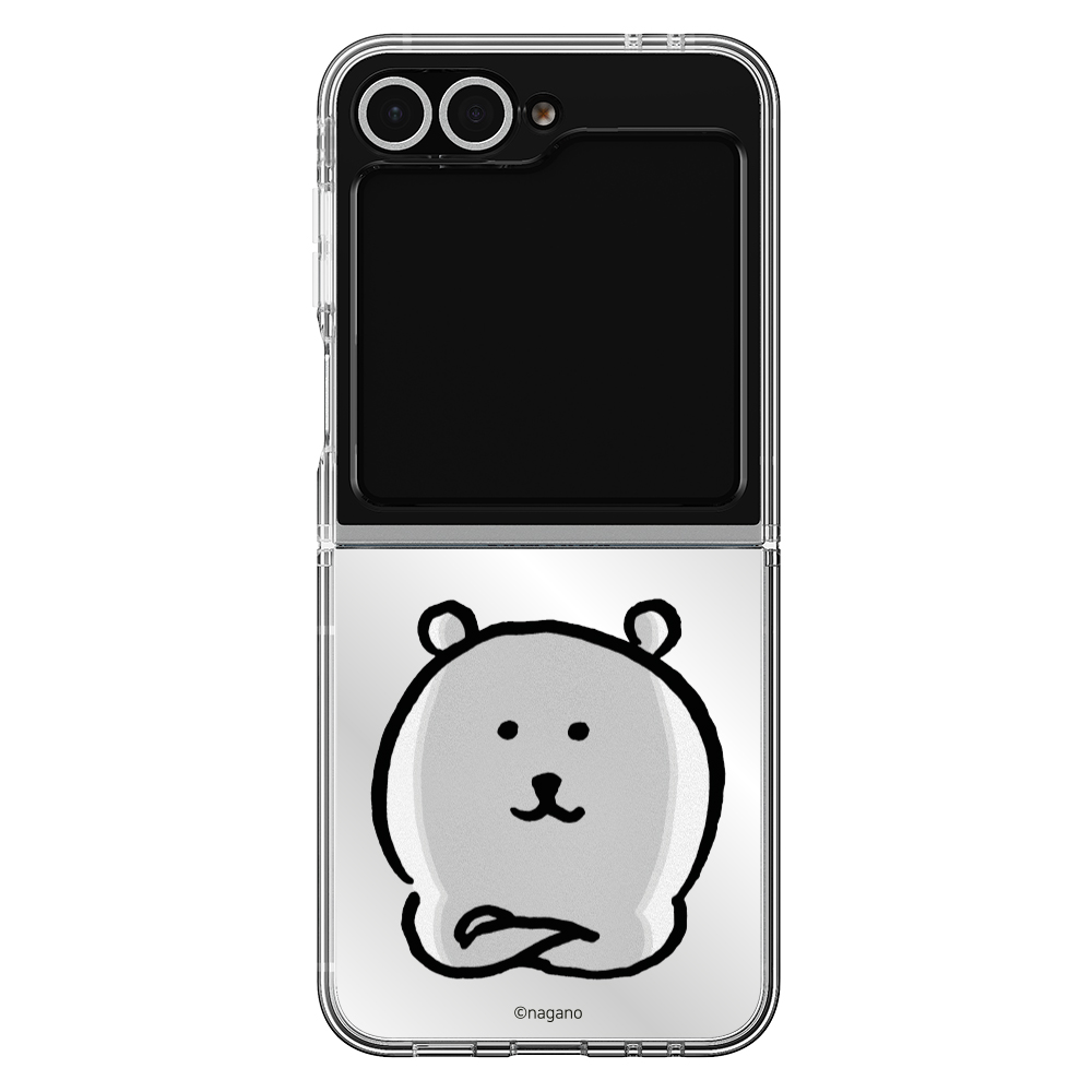 귀여운 캐릭터 디자인 커플 맥세이프 케이스 담곰이 농담곰 미러 투명, 갤럭시Z 플립6 - 상세 이미지 2