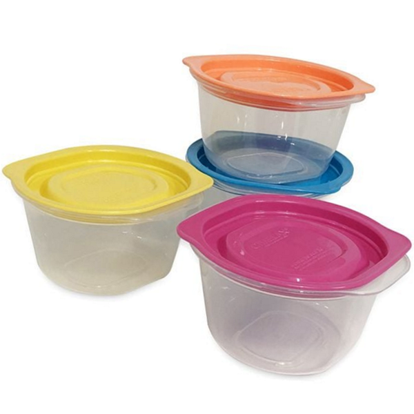 전자 냉동 밥 용기 플라스틱 밥 용기 275ml 뚜껑 보관 - 상품 이미지