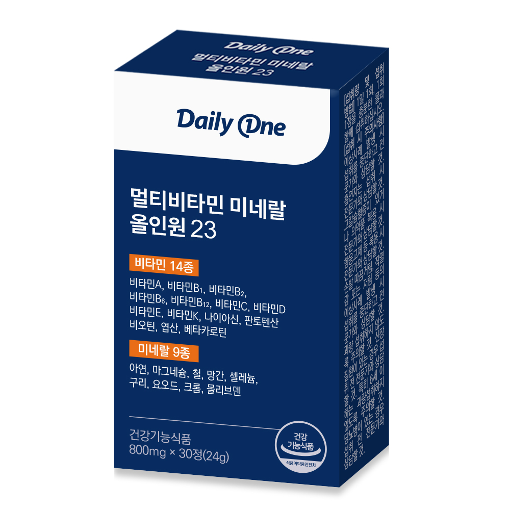 데일리원 멀티비타민 미네랄 올인원 23 종합 비타민 여성 남성 영양제 30정, 1개 이미지 4