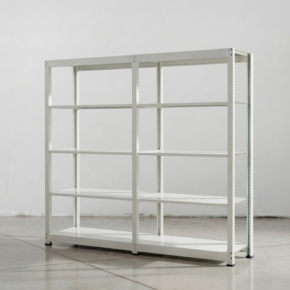 철제선반 경량랙 5단 조립식 앵글 무볼트 창고 선반 100kg 600x300x2100 - 상세 이미지 3