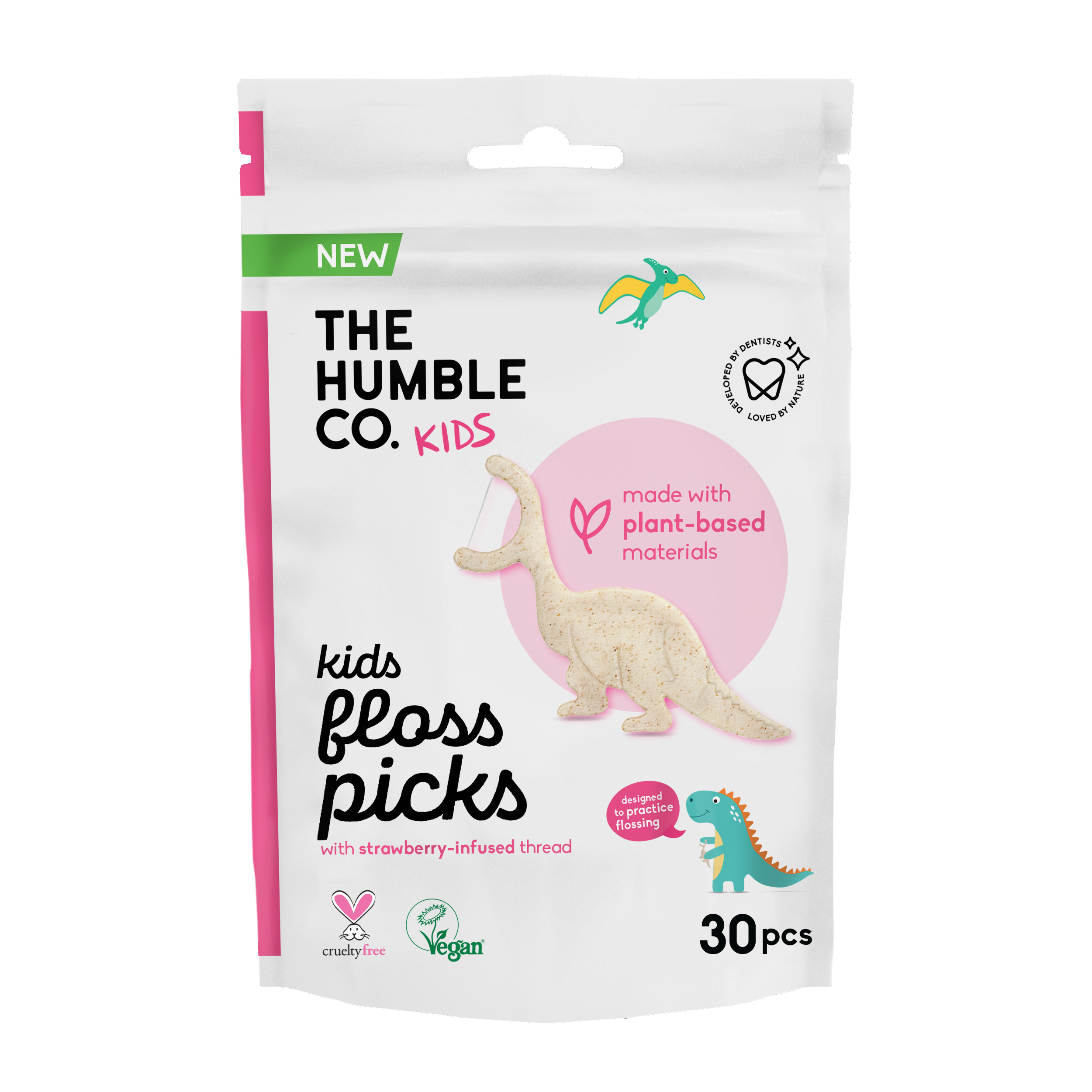 BPA프리 PFAS프리 더험블코 손잡이 Y형치실 DENTAL FLOSS PICKS 30P 키즈치실 Y형, 30개입, 1개 - 상품 이미지