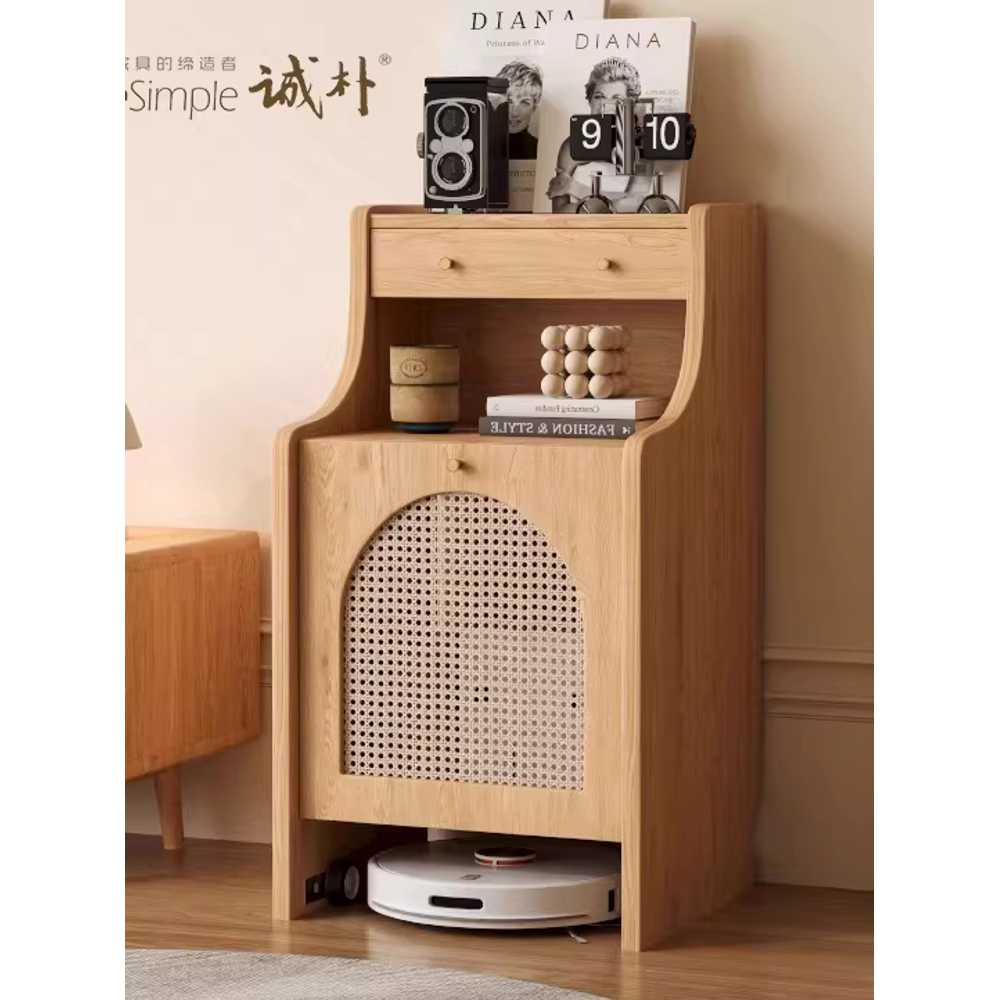 로봇 청소기 가구장 인테리어 수납 보관장 가구 50x45x90 이미지 6