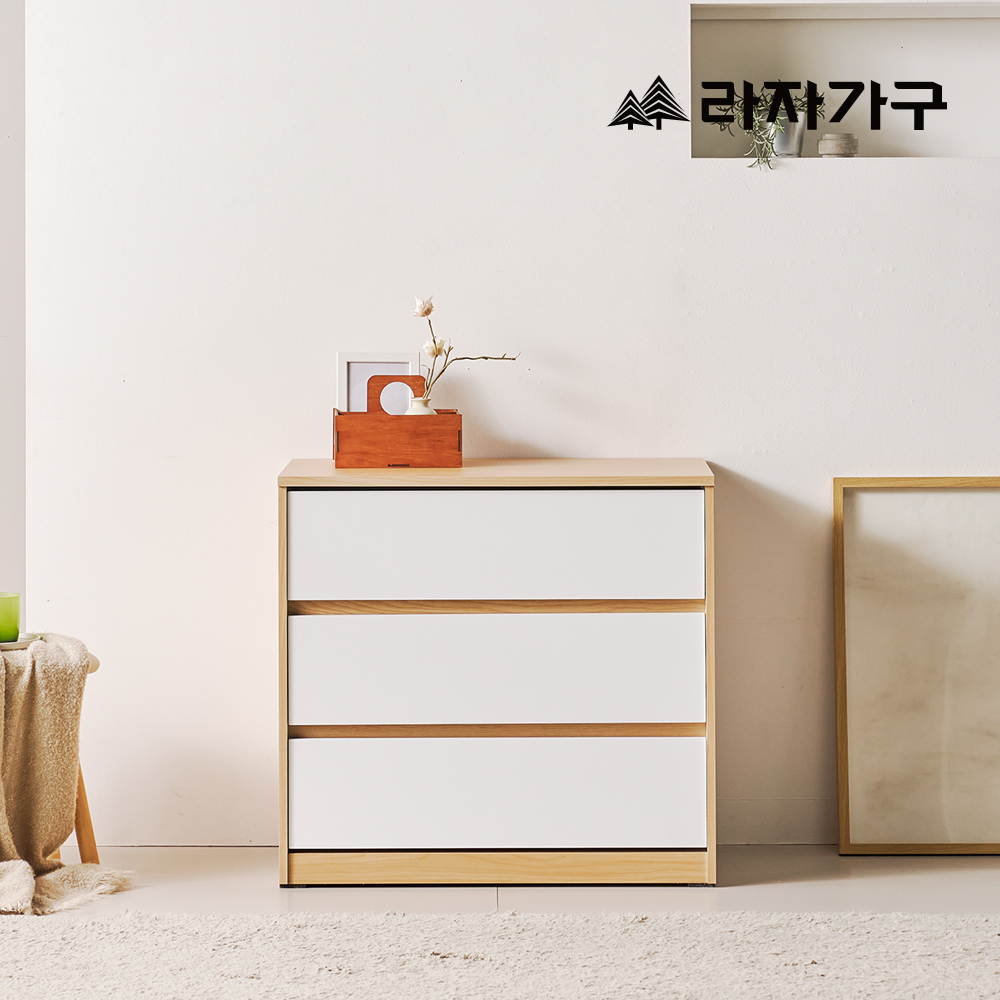 라자가구 메이브 속깊은 심플 슬림 3단 800 서랍장 옷방 원룸 드레스룸 다용도 수납 - 상세 이미지 2