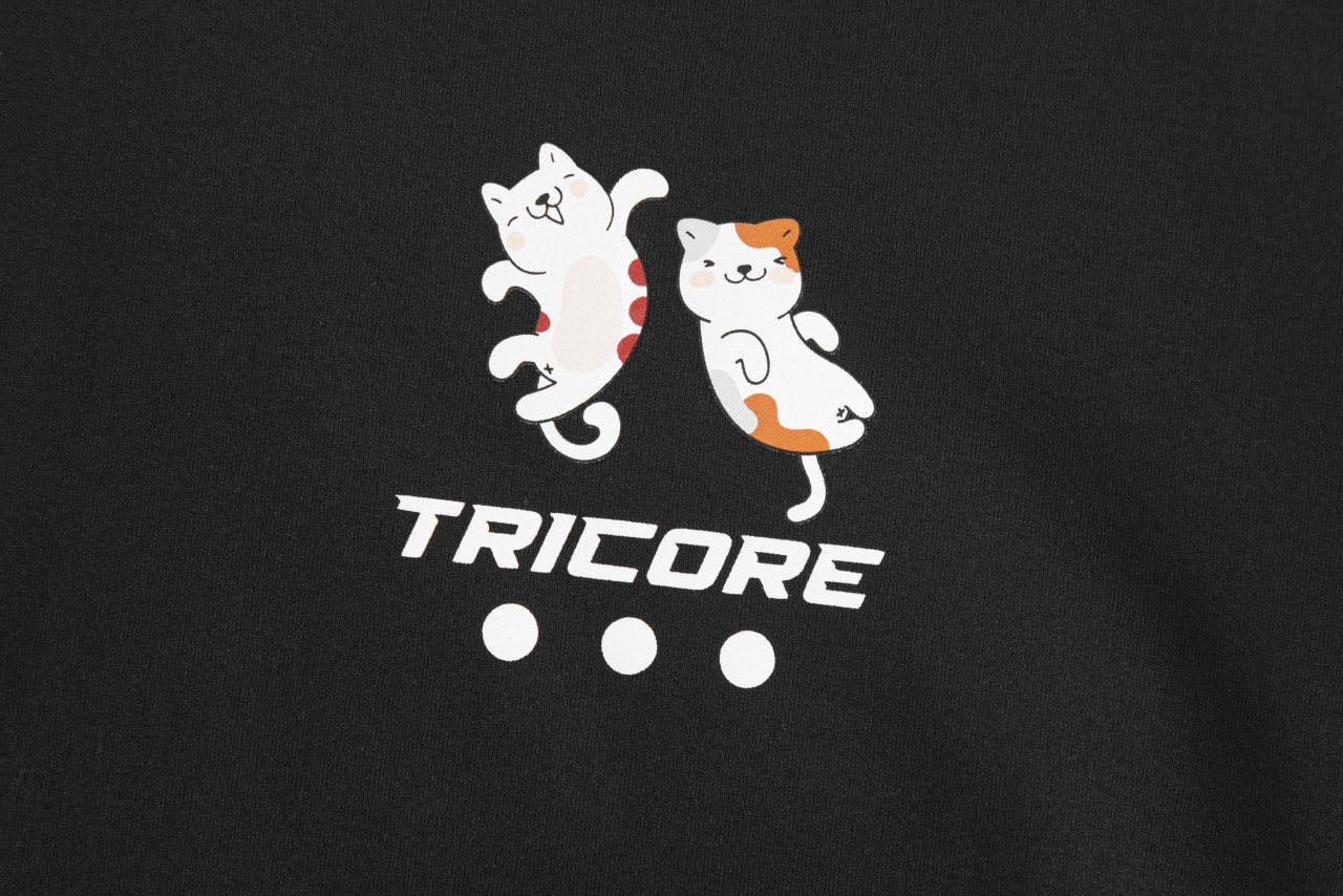 트리코어 오버핏 반팔 티셔츠 코튼라이크 배드민턴 피클볼 상의 TORT-1/2601 블랙 - 상세 이미지 2
