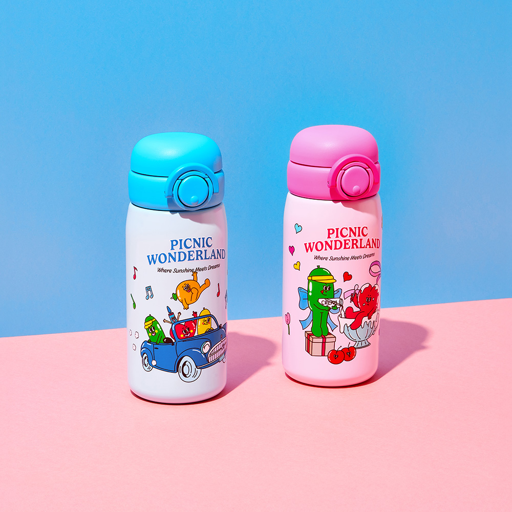 락앤락x벌룬프렌즈 스쿨핏 원터치 스위치캡 텀블러 380ml - 상품 이미지