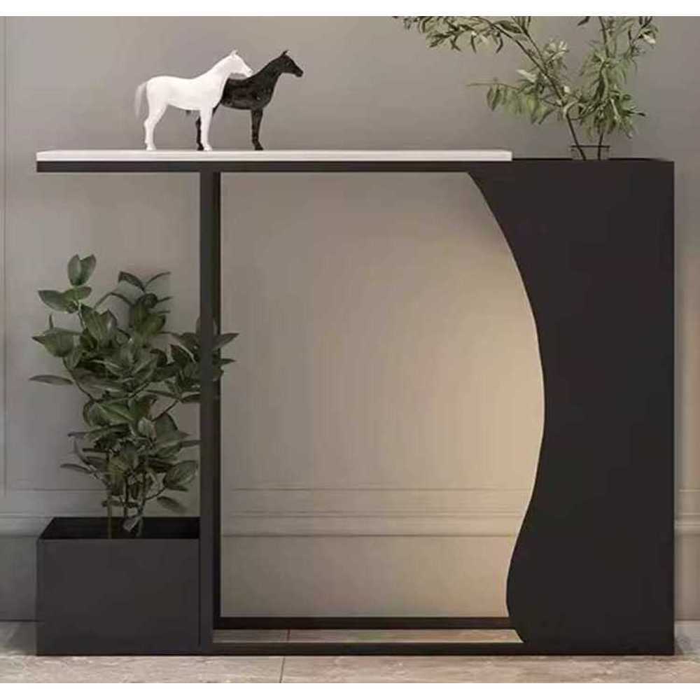 현관 테이블 폭좁은 복도 거실 화분 스탠드 선반 가구 80cm - 상품 이미지