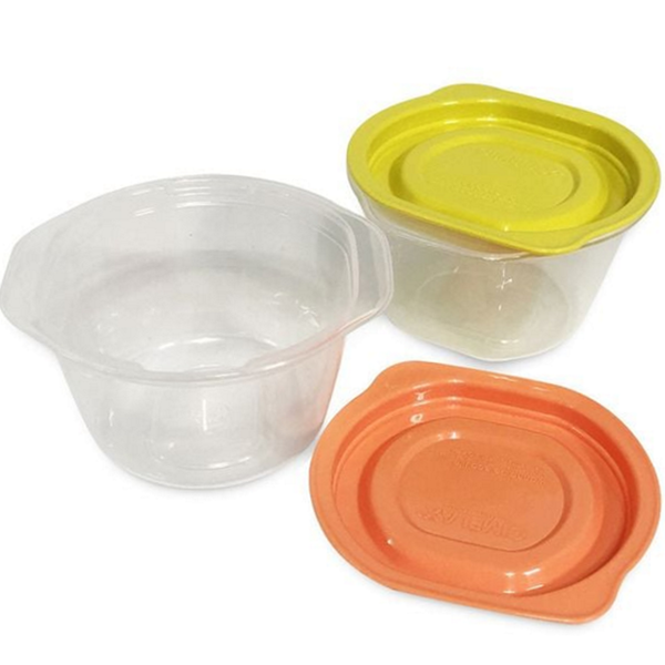 뚜껑있는 냉동 밥 용기 전자 밥 보관 용기 275ml 플라스틱 - 상품 이미지
