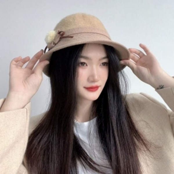 플라워 여성 버킷 햇 데일리 겨울 버킷 햇 베이직 가을 - 상품 이미지