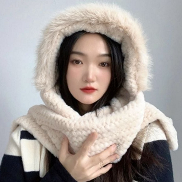 방한 여성 후드 머플러 겨울 여성 겨울 목도리 - 상품 이미지