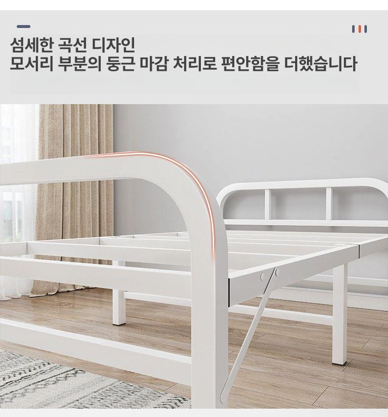 1인용 고시원침대 멀티 접이식 간이 작은방 침대 수납형 싱글 좁은방 자취 베드 - 상세 이미지 5