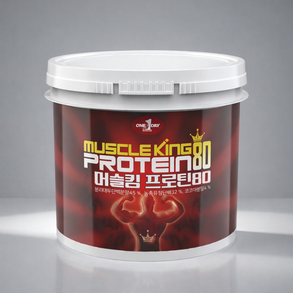 머슬킹 프로틴80 동식물성 분리대두단백, 농축유청단백 단백질 많은 음식 4kg - 상품 이미지