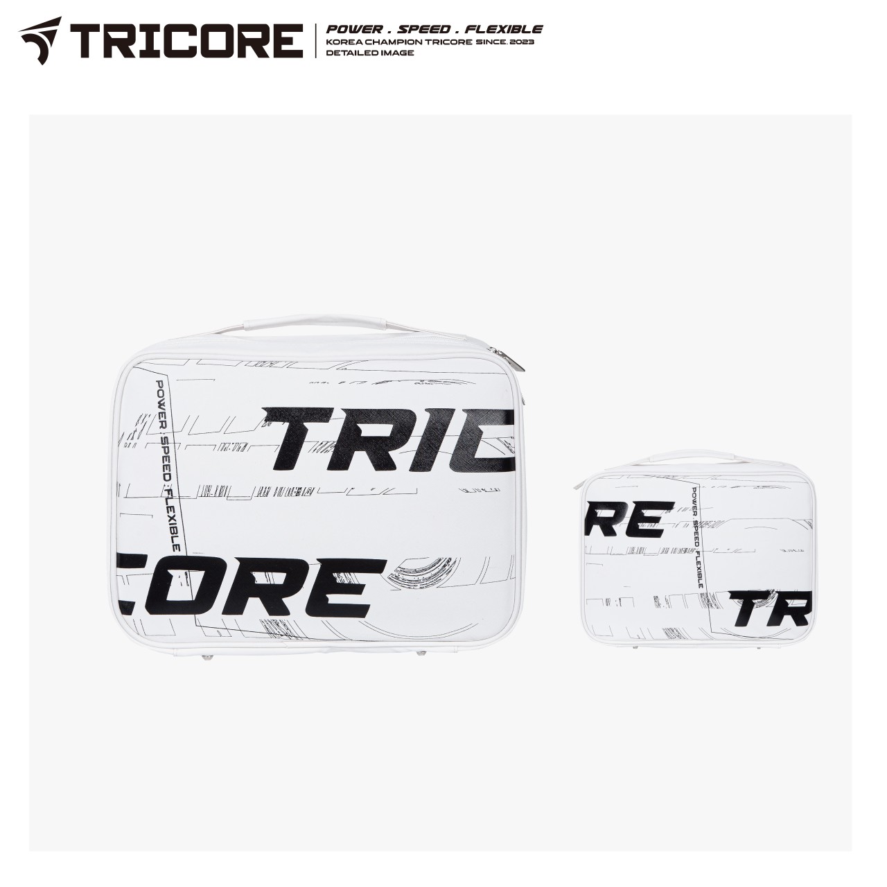 트리코어 배드민턴 미니 파우치 백 보조 사각 가방 TPB-302 화이트 - 상품 이미지