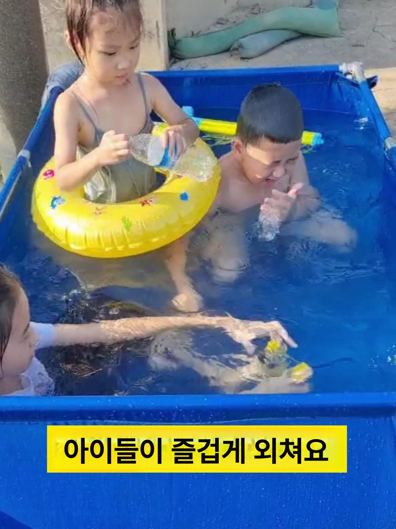 수조 양어장 캔버스 방수포 간이 거북이 우렁이 잉어 양식장 간이물놀이 물저장 - 상세 이미지 2