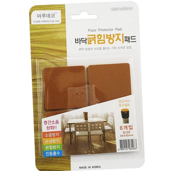 소음방지 바닥 긁힘방지 패드 부직포 사각 바닥 보호 패드 의자 - 상품 이미지