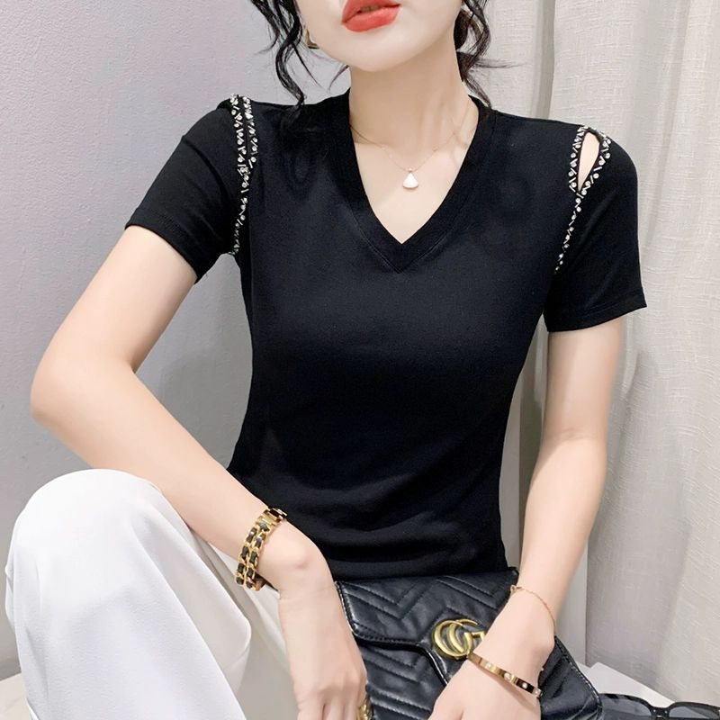 스포츠댄스복 라인 상의 밸리 사교 반팔 줌바 모던 방송 라틴댄스복 - 상세 이미지 4