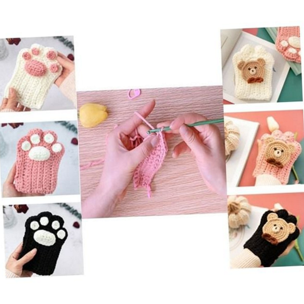 초보용 diy 뜨개 키트 핸드메이드 손뜨개 장갑 키트 벙어리 워머 - 상품 이미지