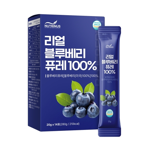 블루베리 퓨레 100% 원액 즙 스틱 14포, 1개 - 상품 이미지