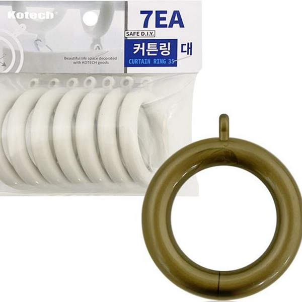 인테리어 커튼 링 대형 원형 커튼 고리 고정형 부자재 침실 - 상품 이미지