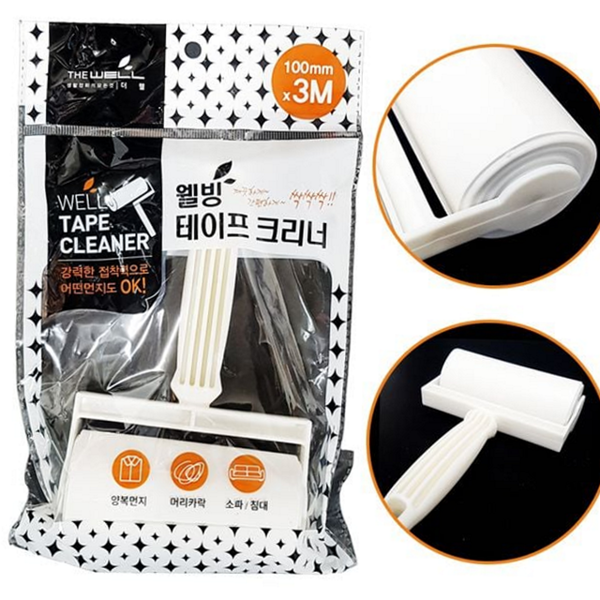 핸들형 휴대용 테이프 클리너 이동용 청소용 테이프 클리너 접착 먼지 - 상품 이미지