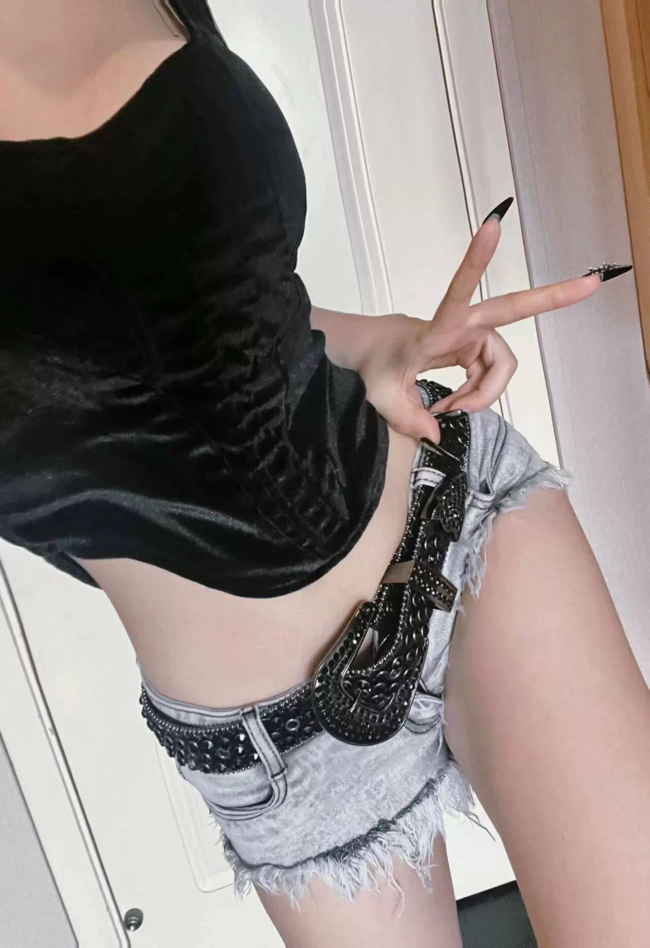 힙합벨트 남녀공용 메탈 장식 보석 체인 럭셔리 록 액세서리 금속 패션 버클 쥬얼리 키 - 상세 이미지 4