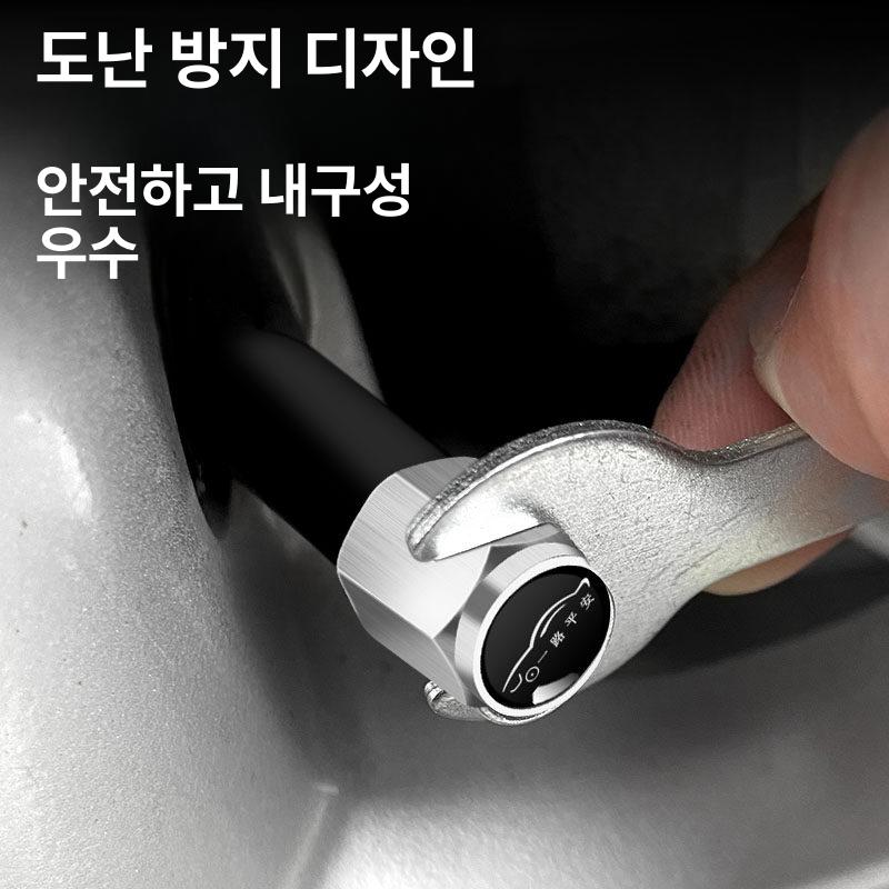 호환 메르세데스 벤츠 B/C/E/S 클래스 A 클래스 C200L GLC GLK CLA 용 금속 차량 휠 타이어 밸브 캡 스템 케이스 커버 4개 - 상세 이미지 3