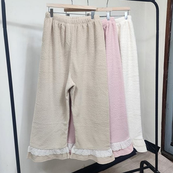부드러운 여성 수면 바지 따뜻한 여성 겨울 잠옷 도톰한 밍크 - 상품 이미지
