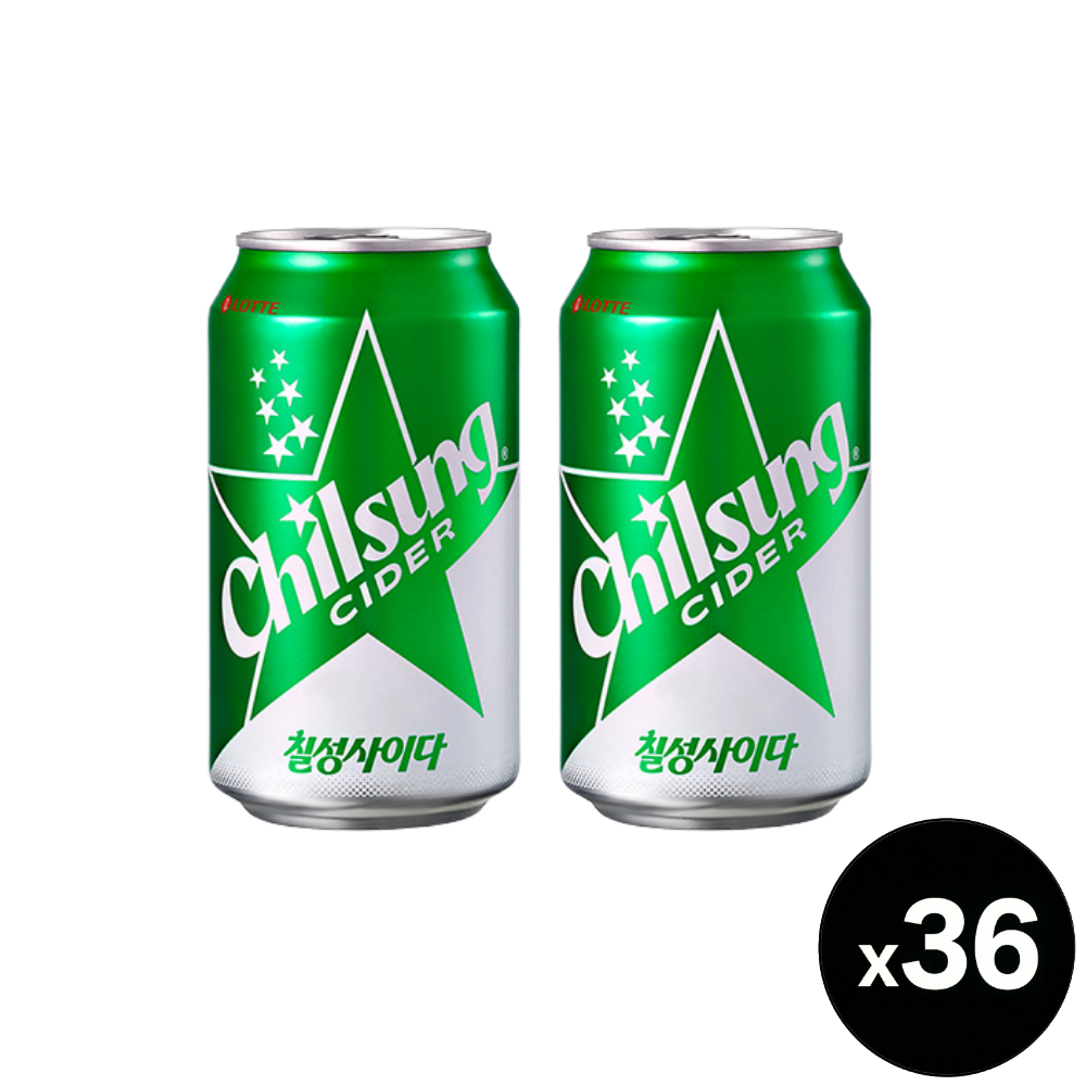롯데 칠성 사이다, 355ml, 36개 - 상품 이미지